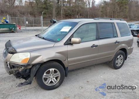 2004 Honda Pilot Ex-L из США, поврежденный, VIN 2HKYF18614H508535
